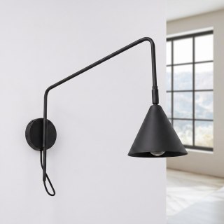Sollux Lighting Kinkiet NOX 1 czarny z włącznikiem
