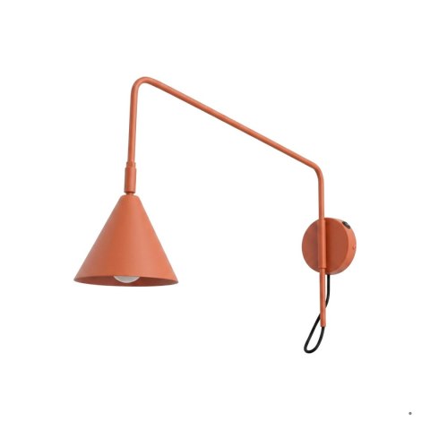 Sollux Lighting Kinkiet NOX 1 ochra czerwona z włącznikiem