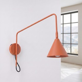 Sollux Lighting Kinkiet NOX 1 ochra czerwona z włącznikiem
