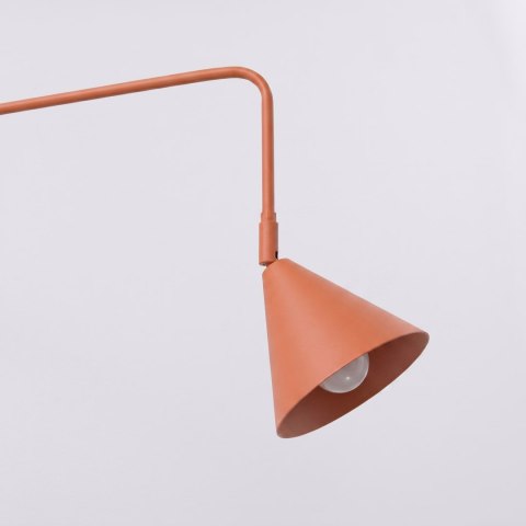 Sollux Lighting Kinkiet NOX 1 ochra czerwona z włącznikiem