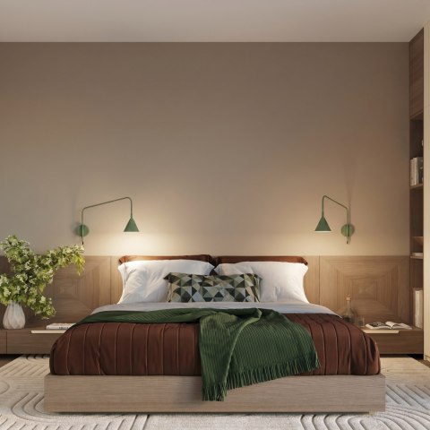 Sollux Lighting Kinkiet NOX 1 zielona oliwka z włącznikiem