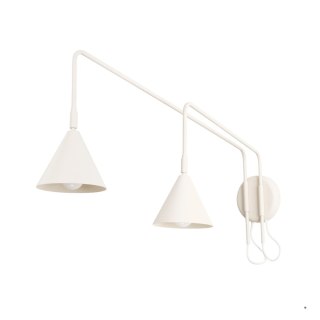 Sollux Lighting Kinkiet NOX 2 beżowy z włącznikiem