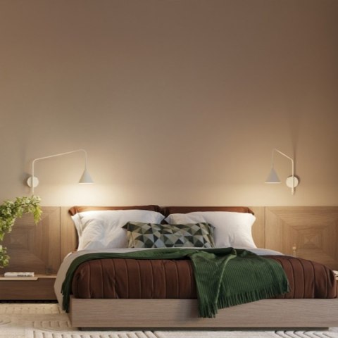 Sollux Lighting Kinkiet NOX 2 beżowy z włącznikiem