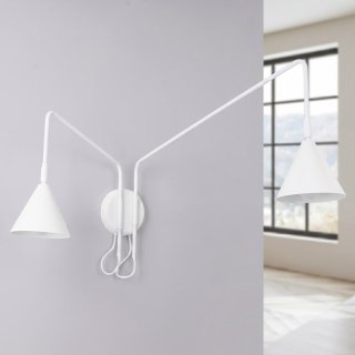 Sollux Lighting Kinkiet NOX 2 biały z włącznikiem