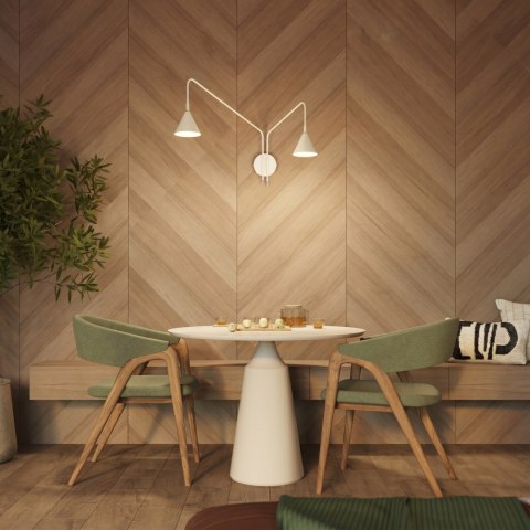 Sollux Lighting Kinkiet NOX 2 biały z włącznikiem