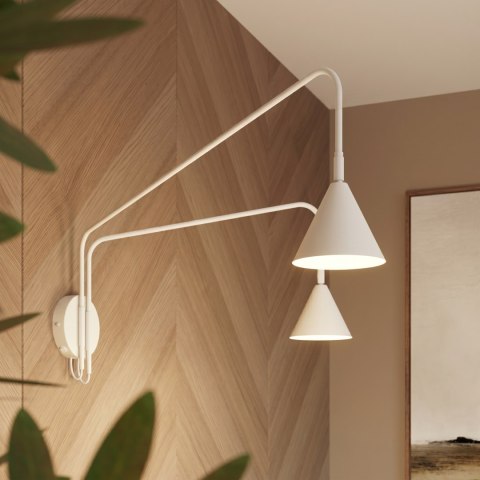 Sollux Lighting Kinkiet NOX 2 biały z włącznikiem