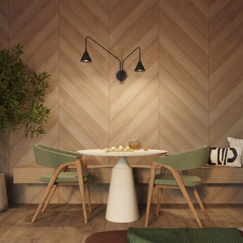 Sollux Lighting Kinkiet NOX 2 czarny z włącznikiem