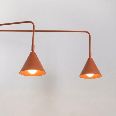 Sollux Lighting Kinkiet NOX 2 ochra czerwona z włącznikiem