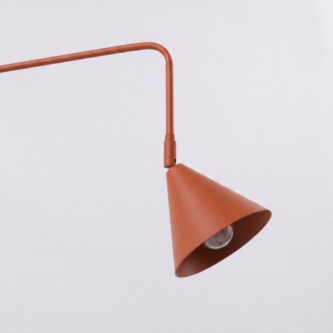 Sollux Lighting Kinkiet NOX 2 ochra czerwona z włącznikiem