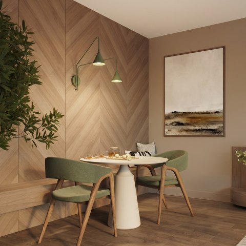 Sollux Lighting Kinkiet NOX 2 zielona oliwka z włącznikiem