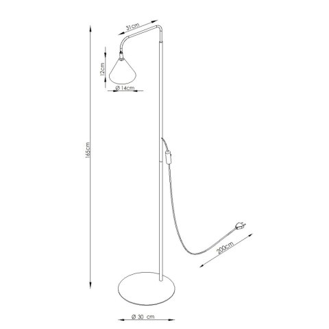 Sollux Lighting Lampa podłogowa NOX beżowa