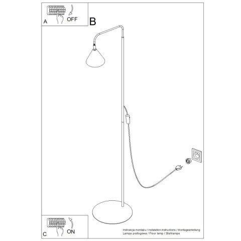 Sollux Lighting Lampa podłogowa NOX zielona oliwka