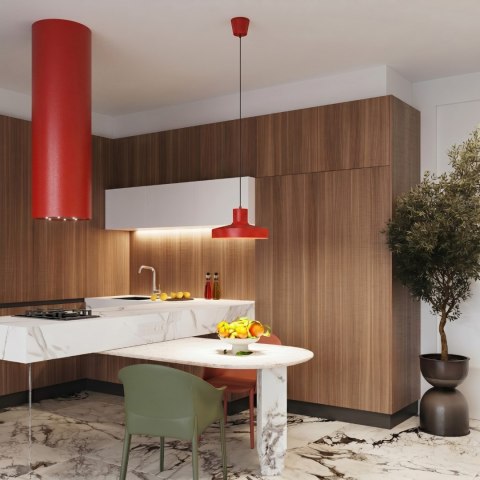 Sollux Lighting Lampa wisząca BILO czerwona
