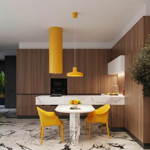 Sollux Lighting Lampa wisząca BILO żółta