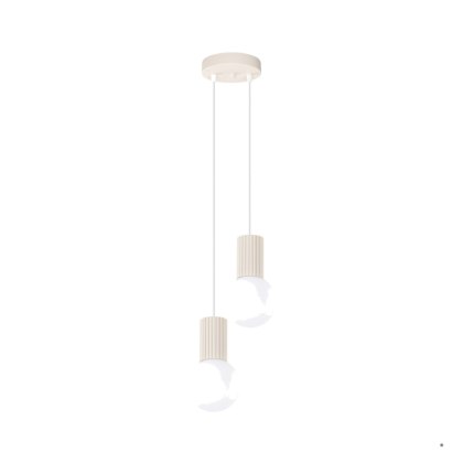 Sollux Lighting Lampa wisząca HALO 2P beżowa