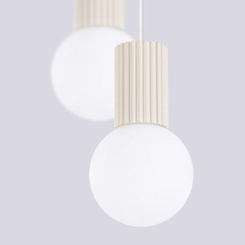 Sollux Lighting Lampa wisząca HALO 2P beżowa