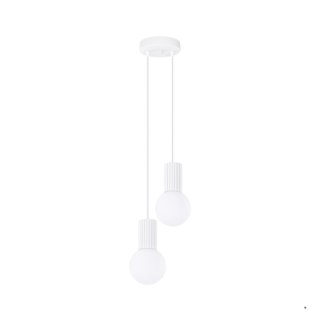 Sollux Lighting Lampa wisząca HALO 2P biała
