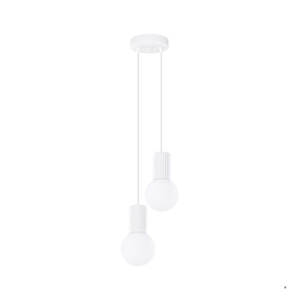 Sollux Lighting Lampa wisząca HALO 2P biała