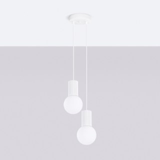 Sollux Lighting Lampa wisząca HALO 2P biała