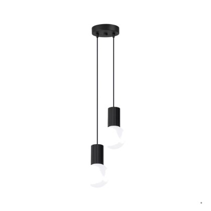 Sollux Lighting Lampa wisząca HALO 2P czarna