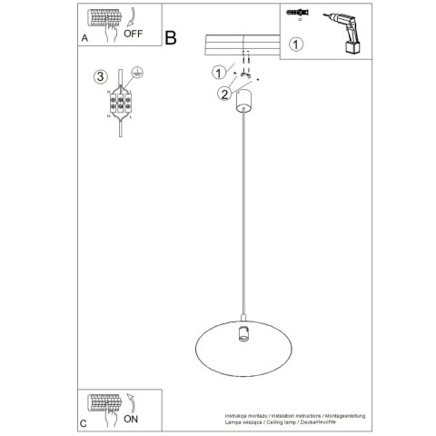 Sollux Lighting Lampa wisząca NOX 40 biała