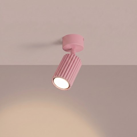 Sollux Lighting Plafon KARBON 1 różowy