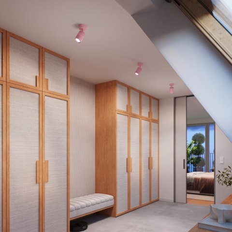 Sollux Lighting Plafon KARBON 1 różowy