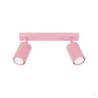 Sollux Lighting Plafon KARBON 2 różowy