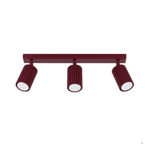 Sollux Lighting Plafon KARBON 3L burgund