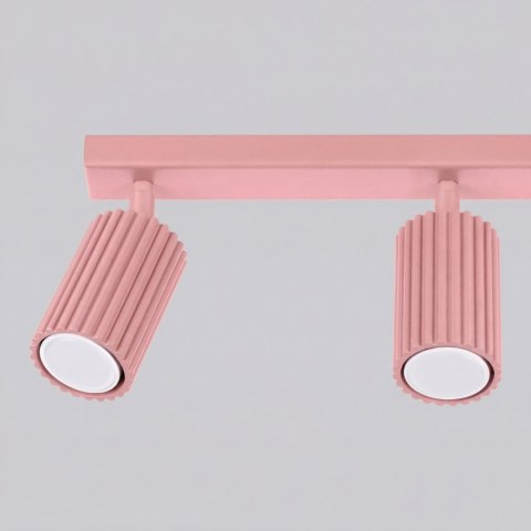 Sollux Lighting Plafon KARBON 3L różowy