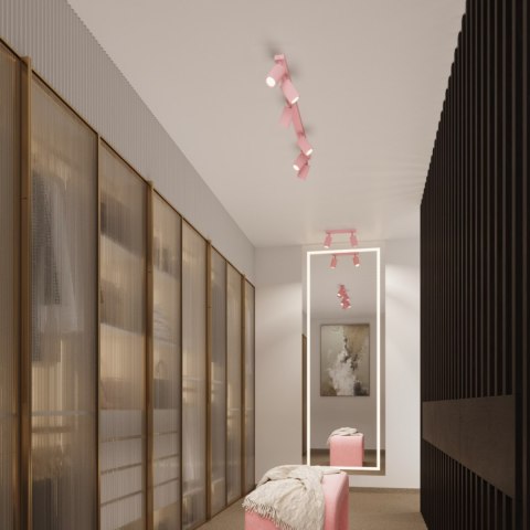 Sollux Lighting Plafon KARBON 3L różowy