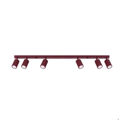 Sollux Lighting Plafon KARBON 6L burgund
