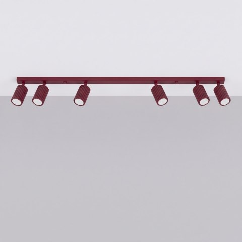 Sollux Lighting Plafon KARBON 6L burgund