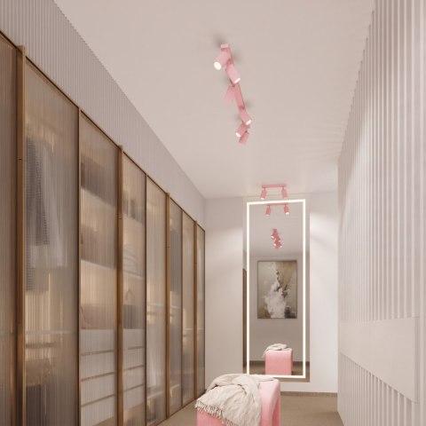 Sollux Lighting Plafon KARBON 6L różowy