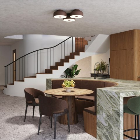 Sollux Lighting Plafon OMIQ brązowy