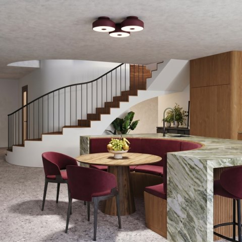 Sollux Lighting Plafon OMIQ burgund