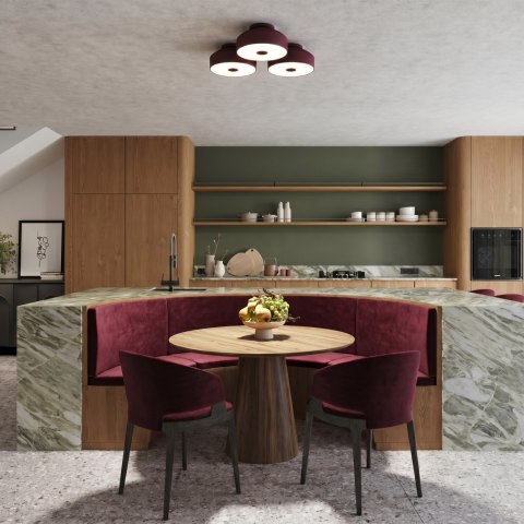 Sollux Lighting Plafon OMIQ burgund