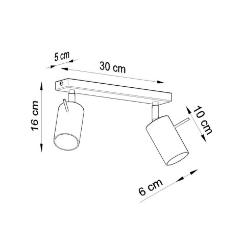 Sollux Lighting Plafon RING 2 błękitny