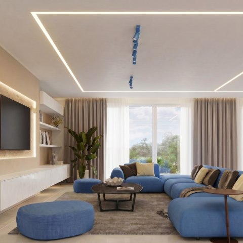 Sollux Lighting Plafon RING 3L błękitny