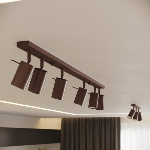 Sollux Lighting Plafon RING 3L brązowy