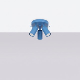 Sollux Lighting Plafon RING 3P błękitny