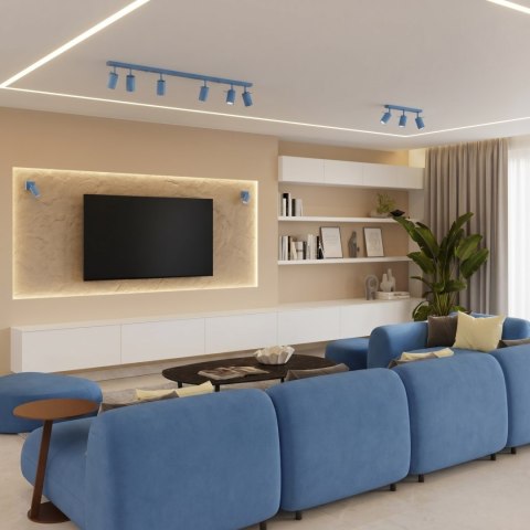 Sollux Lighting Plafon RING 3P błękitny