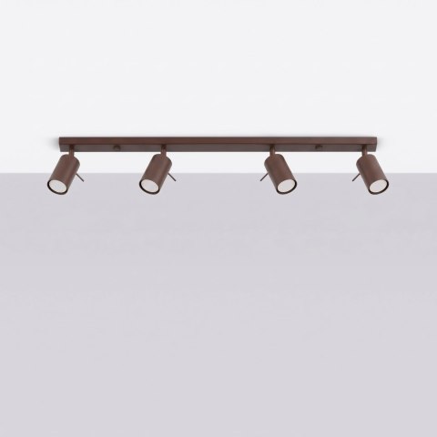 Sollux Lighting Plafon RING 4L brązowy
