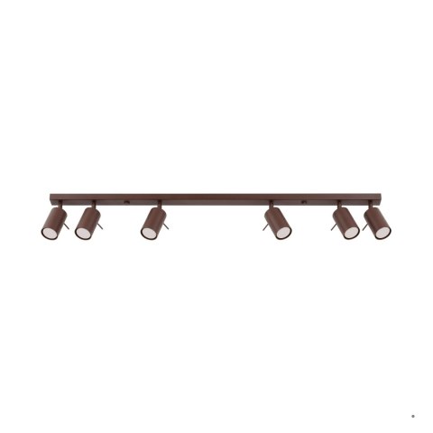 Sollux Lighting Plafon RING 6L brązowy