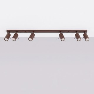 Sollux Lighting Plafon RING 6L brązowy
