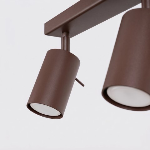 Sollux Lighting Plafon RING 6L brązowy