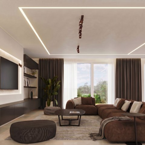 Sollux Lighting Plafon RING 6L brązowy