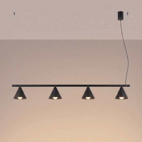 Sollux Lighting Żyrandol NOX 4L czarna