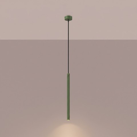 Sollux Lighting Lampa wisząca ARCHE 1 zielona oliwka