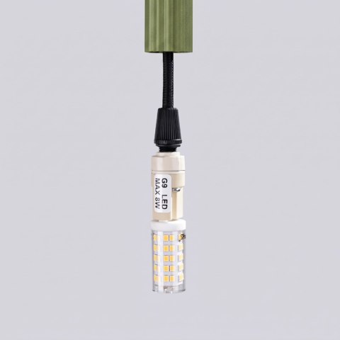 Sollux Lighting Lampa wisząca ARCHE 1 zielona oliwka